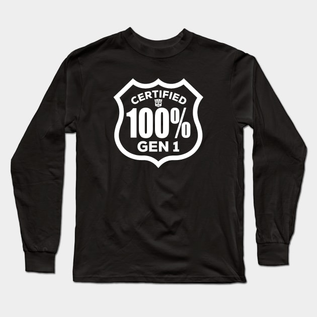 100% Transformers - GEN 1 fan 2.0 Long Sleeve T-Shirt by ROBZILLA